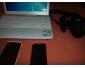 pc portable + nikon D40 + portable samsung galaxy ace + portable acer 