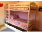 Lit superposé blanc avec ses matelas orthopédiques à vendre 