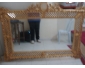 Miroir contour en bois rouge sur commande 4